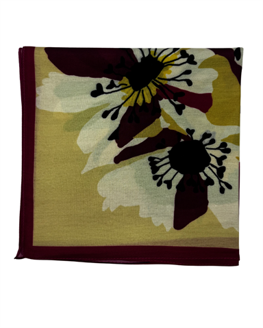 Fuşya & Butter Yellow - Garden Pamuk Eşarp