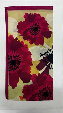 Fuşya & Butter Yellow - Garden Pamuk Eşarp