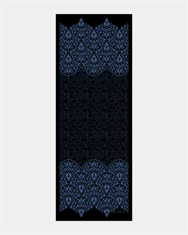 S-SARAYLI-61 Gece & Mavi Saraylı Desen Şal