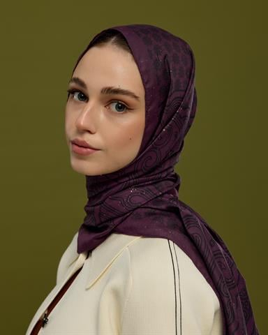 SV-BAL-76 Gece & Mürdüm Bala Hatun Desen  Şal