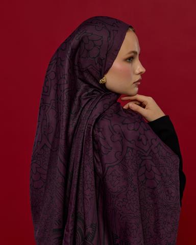 S-HAREM-76 Gece & Mürdüm Harem Rüyası Desen Şal