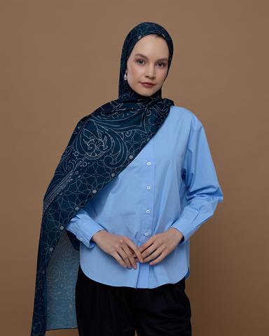 S-EFSUNLU-57 Gece & Taş Efsunlu Desen Şal