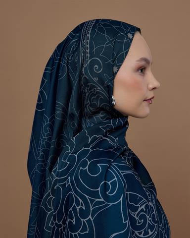 S-EFSUNLU-57 Gece & Taş Efsunlu Desen Şal