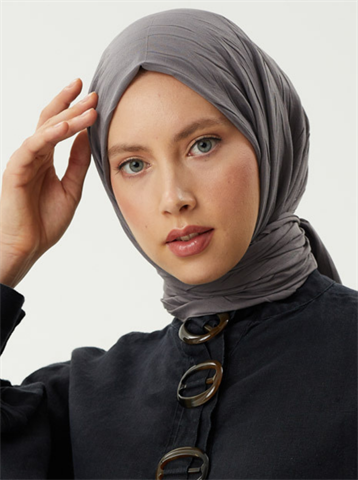 Gri Piliseli Bambu Şal