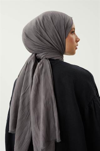 Gri Piliseli Bambu Şal