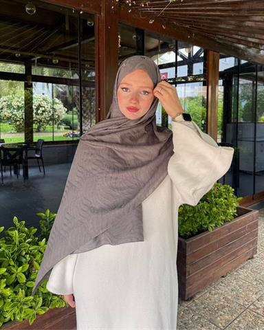 Gri Su Yolu Lyocell Bambu Jakar Şal