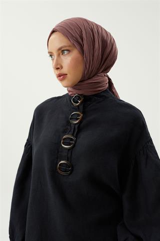 Gül Kurusu Piliseli Bambu Şal