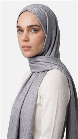 Gümüş Nova Desen Jakar Şal
