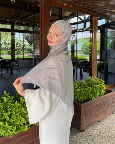 Gümüş Su Yolu Lyocell Bambu Jakar Şal