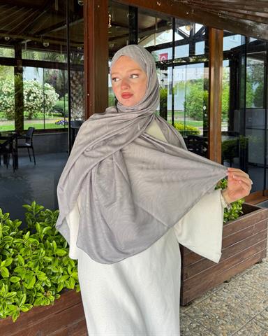 Gümüş Su Yolu Lyocell Bambu Jakar Şal