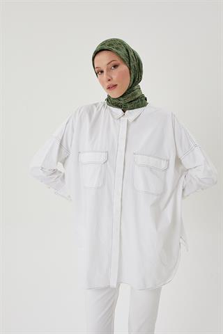 Haki D Desen Parlak Jakar Eşarp