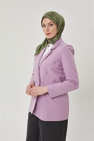 Haki G Desen Parlak Jakar Eşarp