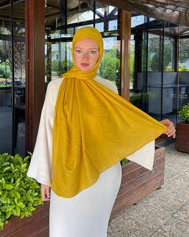 Hardal Su Yolu Lyocell Bambu Jakar Şal