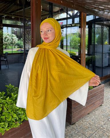 Hardal Su Yolu Lyocell Bambu Jakar Şal