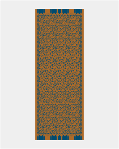 S-LALE-22 Hardal Zerafeti & Safir Lale Bahçesi Desen Şal