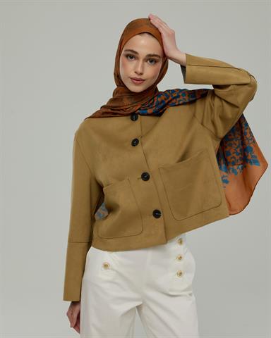 S-SARAYLI-22 Hardal Zerafeti & Safir Saraylı Desen Şal