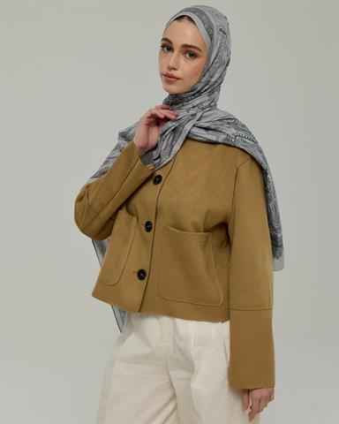 SV-HURREM-66 İnci & Siyah Hürrem Desen  Şal