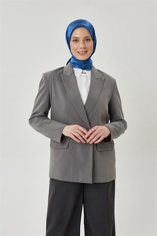 İndigo G Desen Parlak Jakar Eşarp