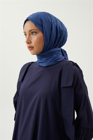 İndigo Piliseli Bambu Şal