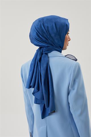 İndigo Rise Desen Jakar Şal