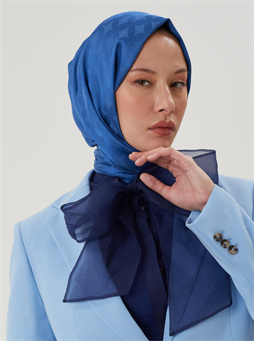 İndigo Rise Desen Jakar Şal