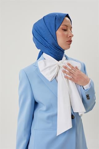 İndigo Shine Desen Jakar Şal