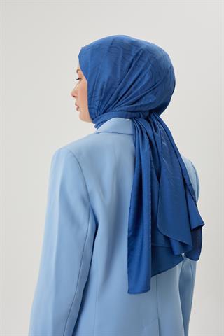 İndigo Shine Desen Jakar Şal