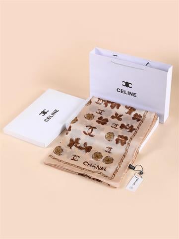 İthal Bej CH Desen Vual İpek Şal 