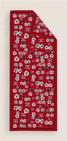 İthal Bordo CH Desen Vual İpek Şal 