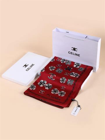 İthal Bordo CH Desen Vual İpek Şal 