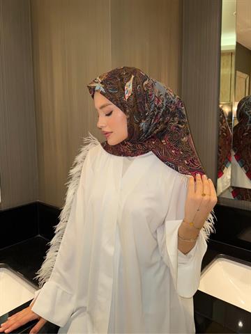 İthal Bordo E 4 Yün Kaşmir Eşarp