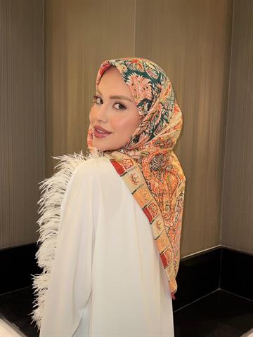 İthal Soft Turuncu E 4 Yün Kaşmir Eşarp