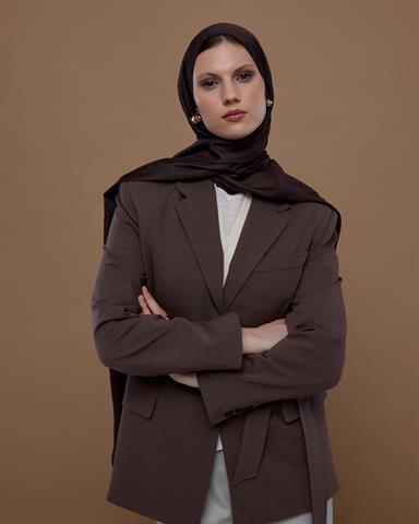 S-EFSUNLU-63 Kakao & Petrol Efsunlu Desen Şal