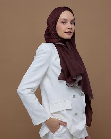 S-EFSUNLU-13 Kestane Kabuğu & Tuzlu Karamel Efsunlu Desen Şal