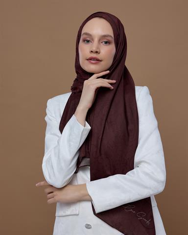 S-EFSUNLU-13 Kestane Kabuğu & Tuzlu Karamel Efsunlu Desen Şal