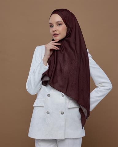 S-EFSUNLU-13 Kestane Kabuğu & Tuzlu Karamel Efsunlu Desen Şal