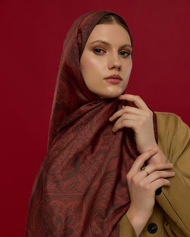 S-SULTANİ-13 Kestane Kabuğu & Tuzlu Karamel Sultani Desen Şal