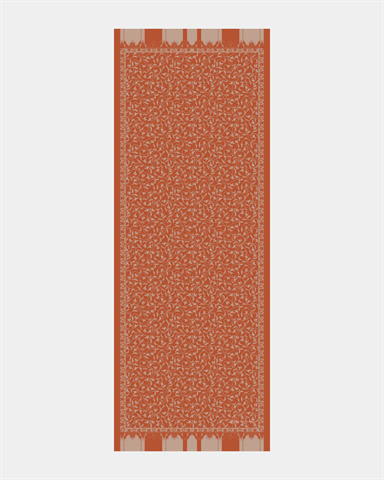 S-LALE-29 Kiremit & Krem Gölgesi Lale Bahçesi Desen Şal