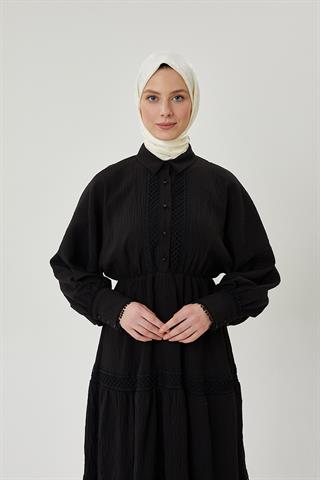 Kırık Beyaz F Desen Parlak Jakar Eşarp