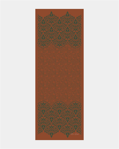 S-SARAYLI-26 Kızıl Bakır & Koyu Yeşil Saraylı Desen Şal