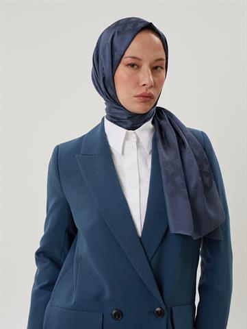Koyu Füme Rise Desen Jakar Şal