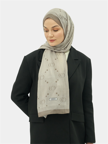 Brown COCO Desen Şal