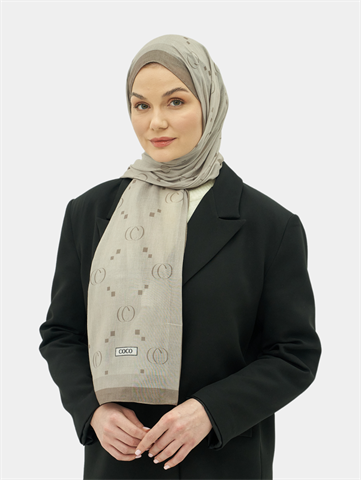 Brown COCO Desen Şal