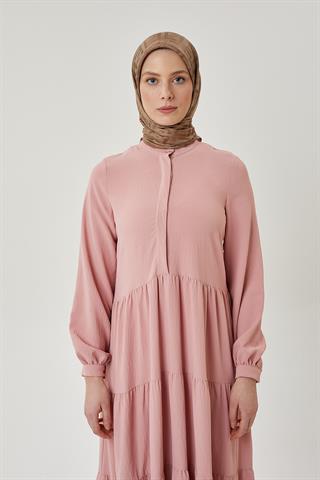 Koyu Vizon F Desen Parlak Jakar Eşarp