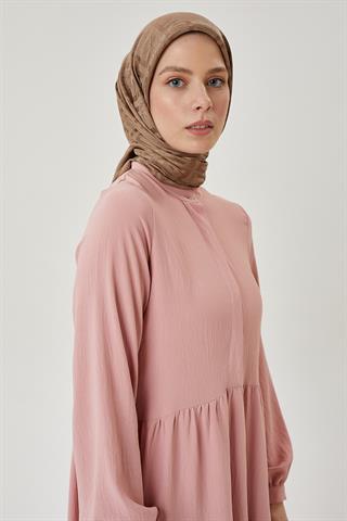 Koyu Vizon F Desen Parlak Jakar Eşarp