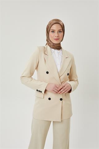 Koyu Vizon G Desen Parlak Jakar Eşarp