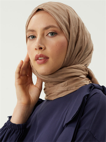 Koyu Vizon Piliseli Bambu Şal