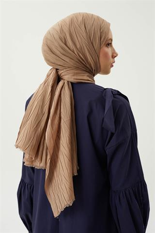 Koyu Vizon Piliseli Bambu Şal