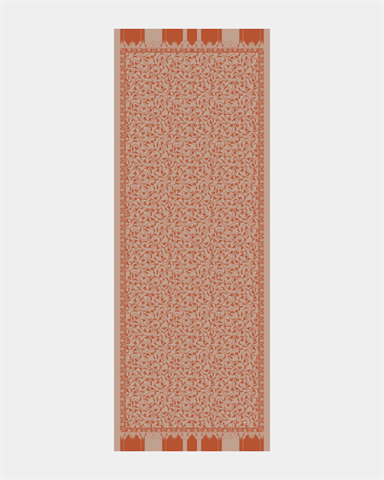 S-LALE-30 Krem Gölgesi & Kiremit Lale Bahçesi Desen Şal