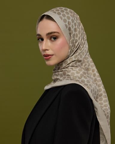 SV-BAL-16 Krem & Toprak Bala Hatun Desen  Şal